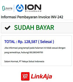 Pembayaran via LinkAja